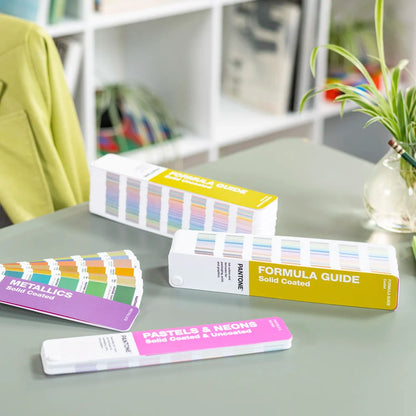 PANTONE SOLID GUIDE SET - FORMULA GUIDE COATED & UNCOATED, PASTELS & NEONS GUIDE, METALLIC GUIDE